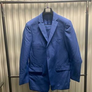 Alain Dupetit Mens Suit. French Blue. 42L jacket and 36x33 pants
